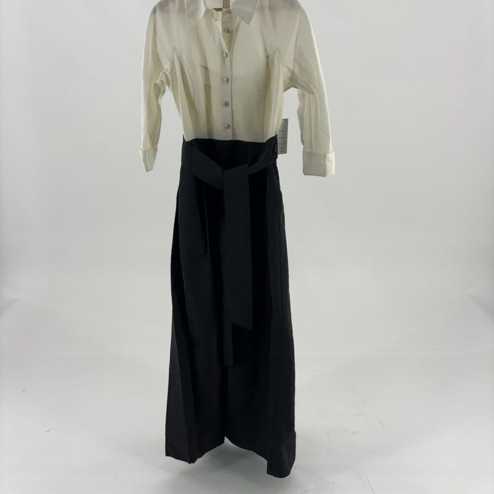 Teri Jon by Rickie Freeman Solid Elbow Sleeve Maxi Dress